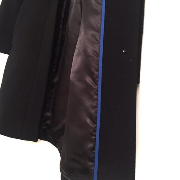 J. Crew NEW Black Double Cloth Funnel Coat Size 00 - Picture 12 of 16